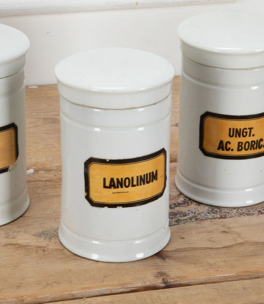 Set of Six 20th Century Porcelain Pharmacy Jars DA6057453