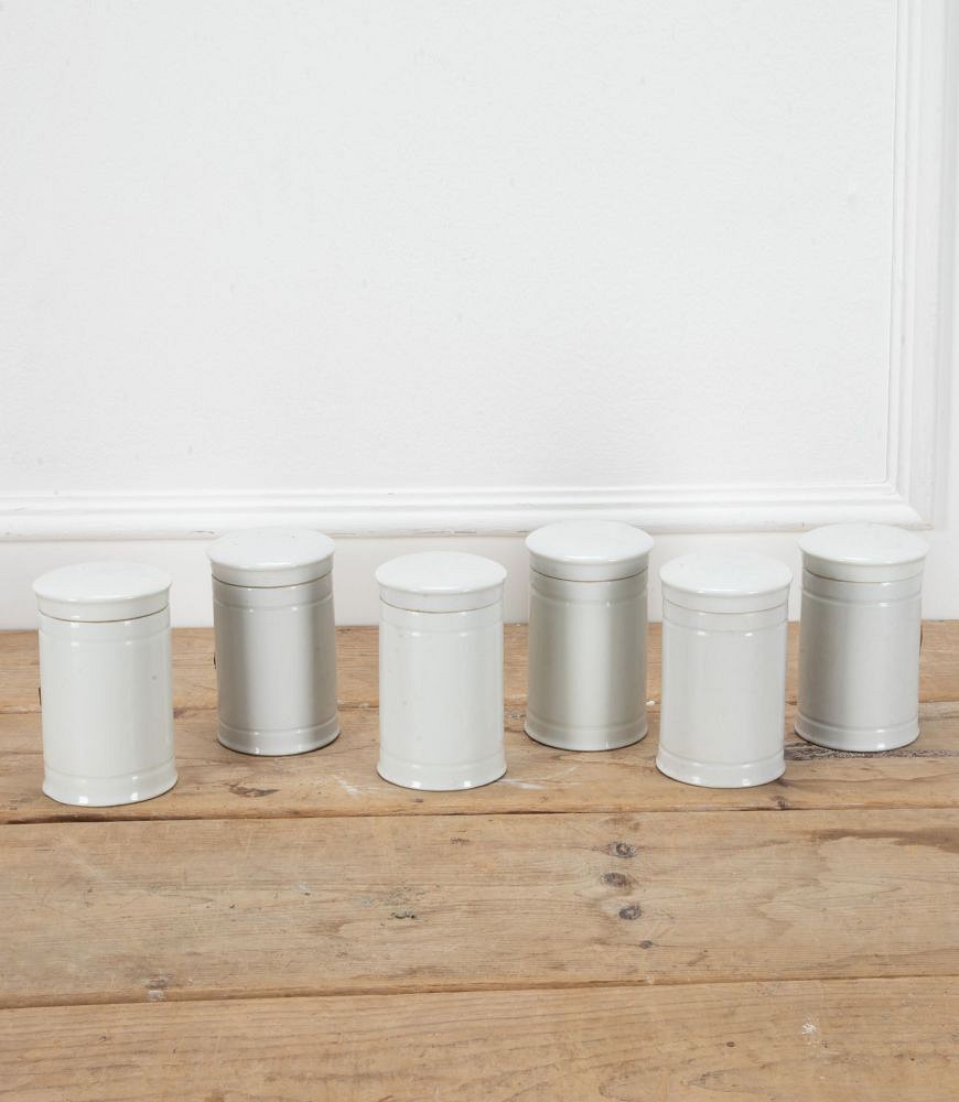Set of Six 20th Century Porcelain Pharmacy Jars DA6057453