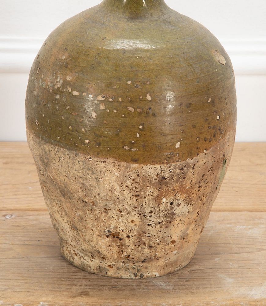 19th Century French Green Glaze Jug with Handle DA7236986
