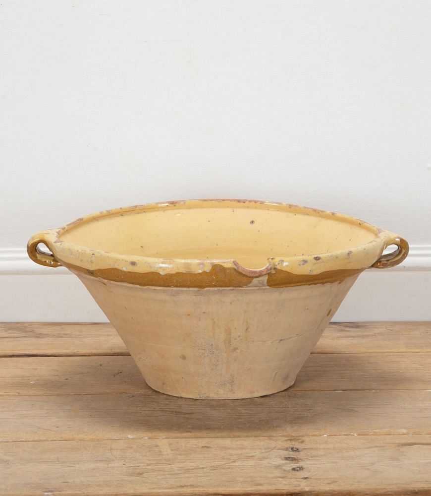 Large 19th Century French Tian or Dairy Bowl DA7240376