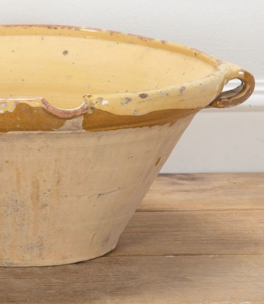 Large 19th Century French Tian or Dairy Bowl DA7240376