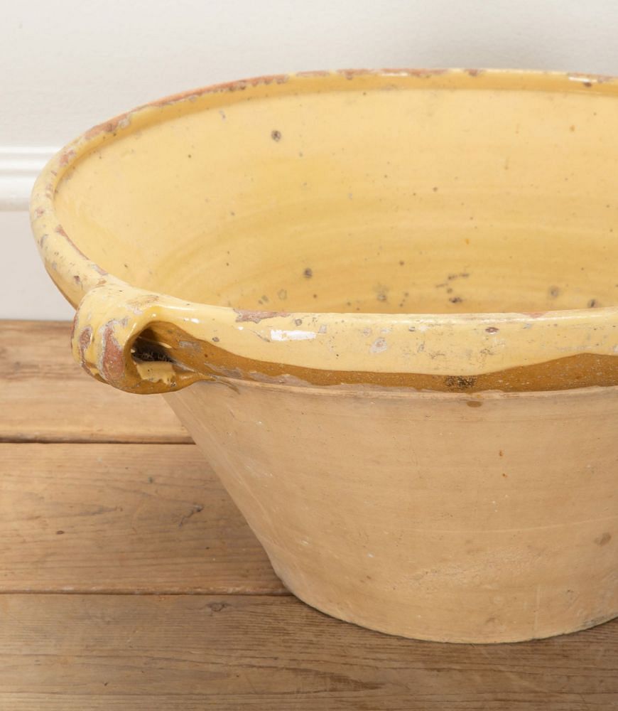 Large 19th Century French Tian or Dairy Bowl DA7240376