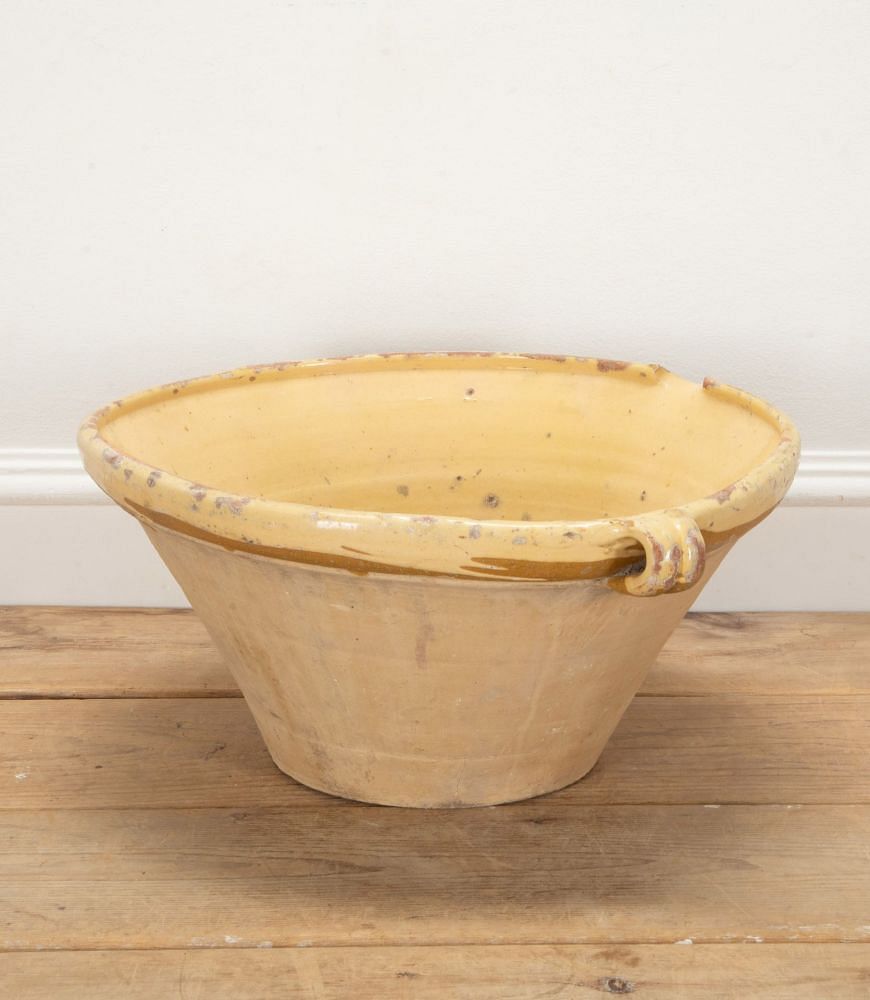 Large 19th Century French Tian or Dairy Bowl DA7240376