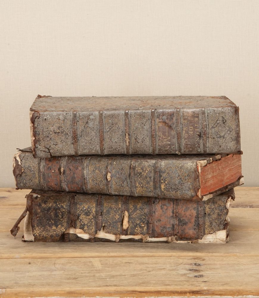 Set of Three 18th Century Leather Bound Dictionnaire de Trevor Volumes DA7242768