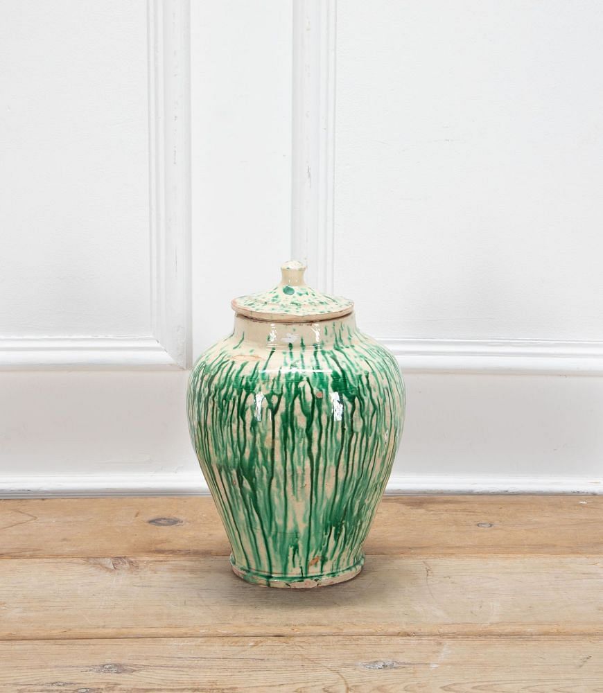 19th Century Italian Yeast Jar with Lid DA7437650