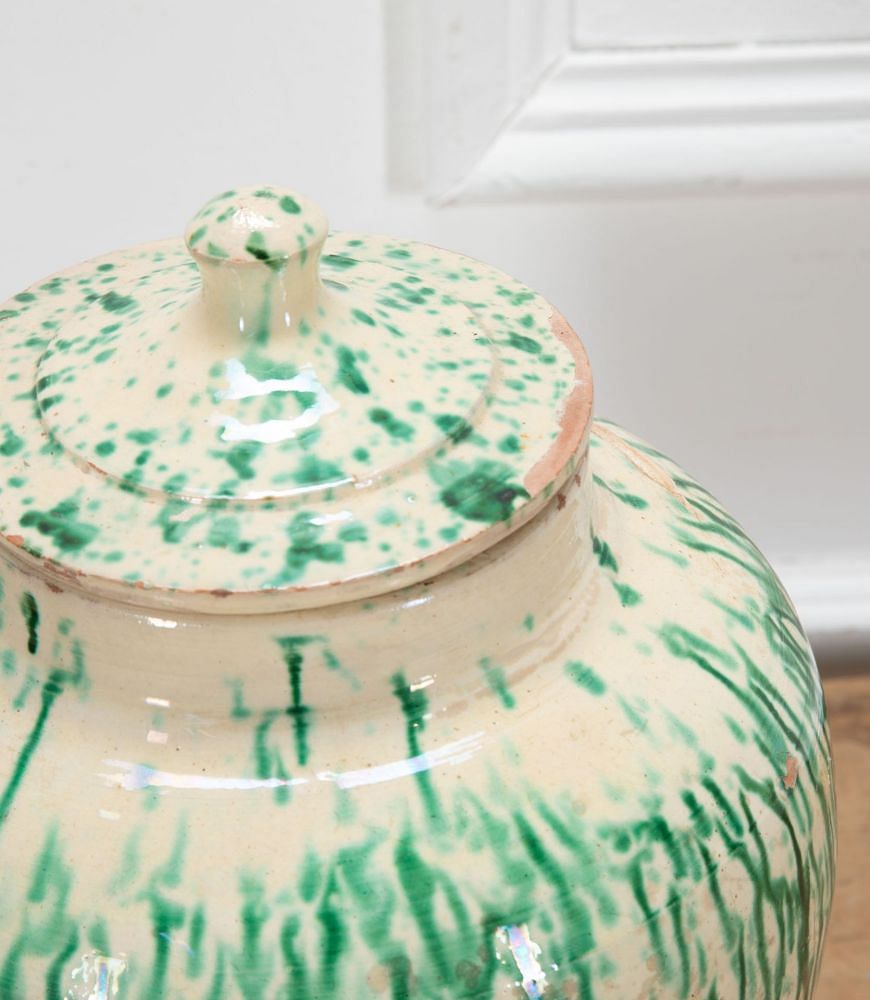 19th Century Italian Yeast Jar with Lid DA7437650