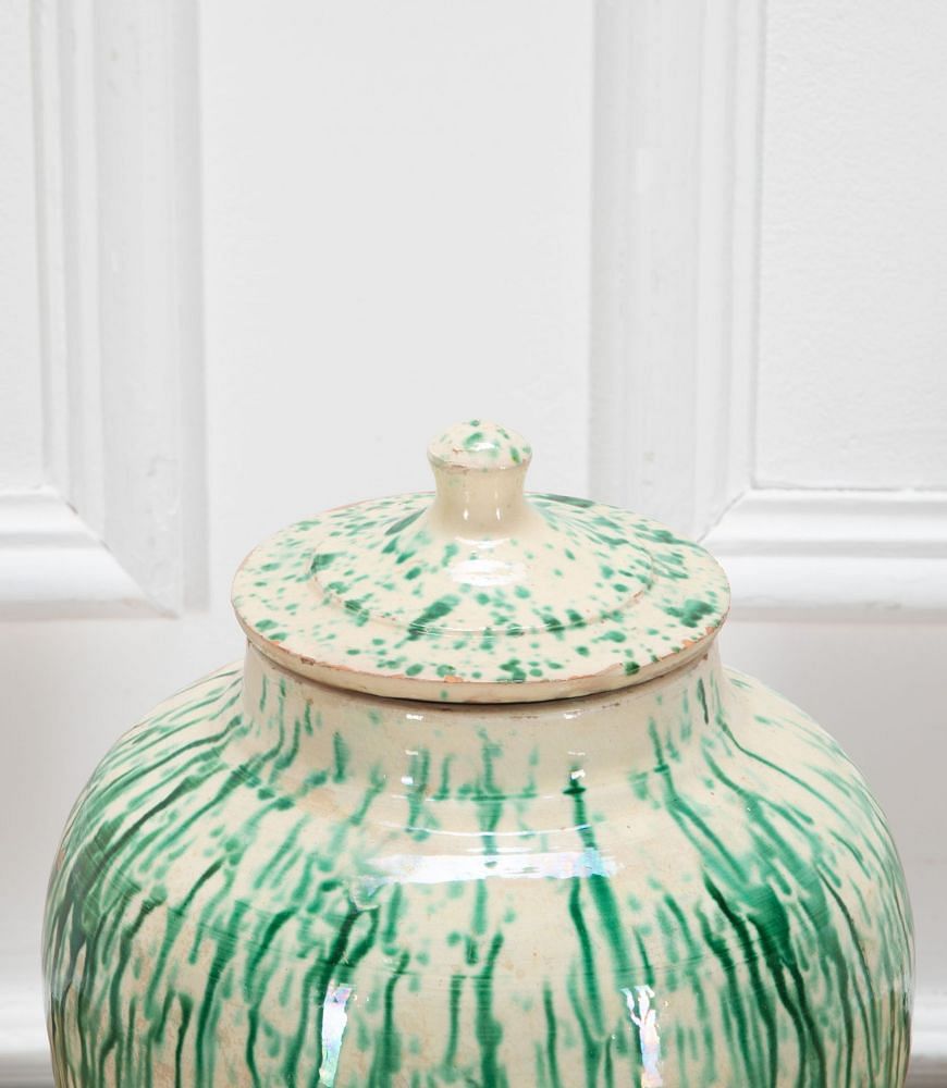 19th Century Italian Yeast Jar with Lid DA7437650