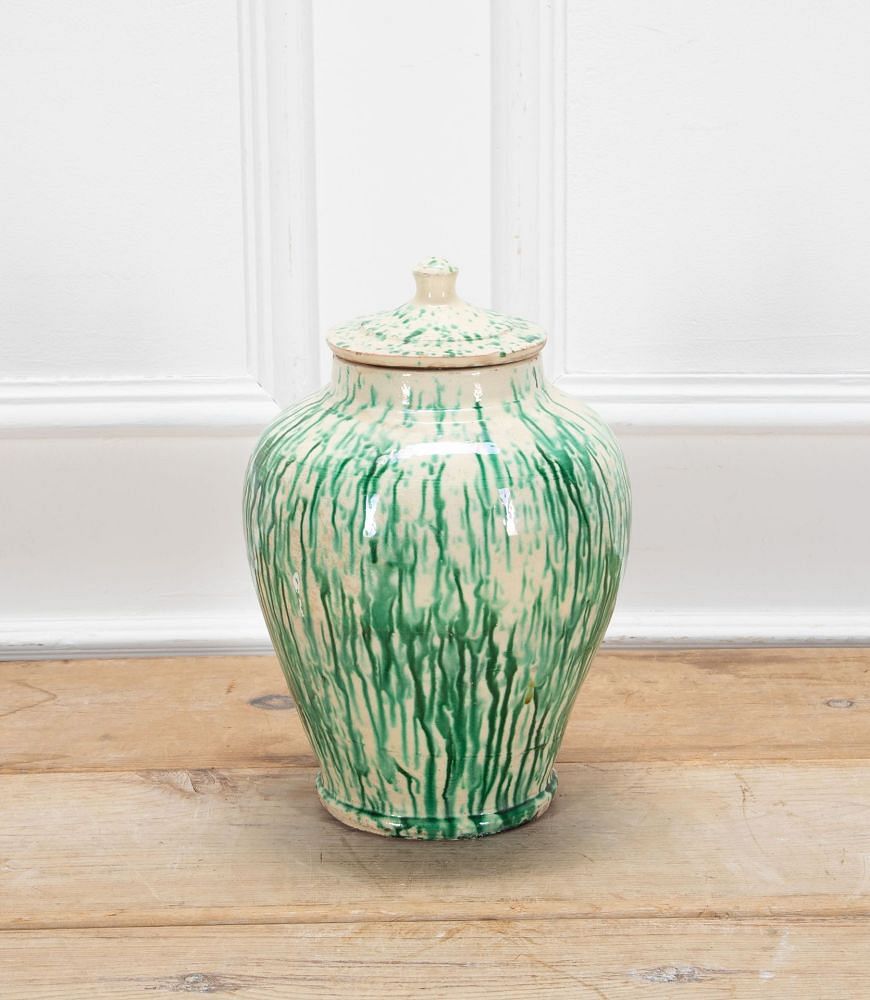 19th Century Italian Yeast Jar with Lid DA7437650