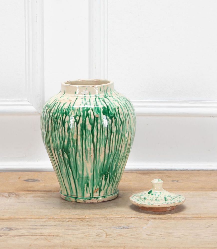 19th Century Italian Yeast Jar with Lid DA7437650
