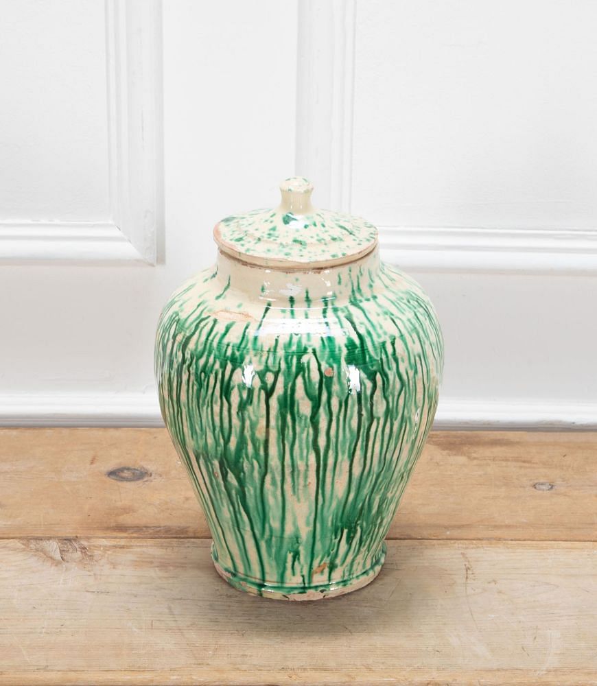19th Century Italian Yeast Jar with Lid DA7437650