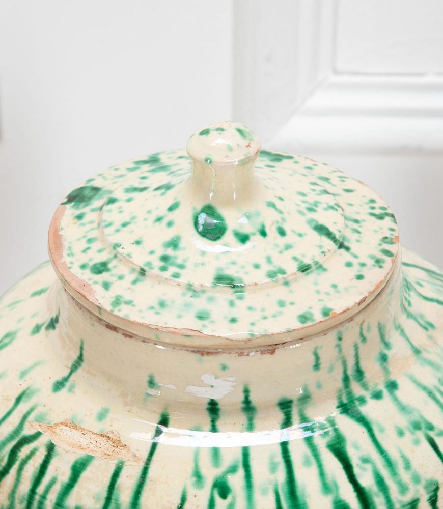 19th Century Italian Yeast Jar with Lid DA7437650