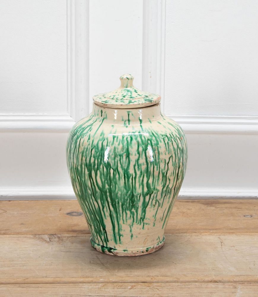 19th Century Italian Yeast Jar with Lid DA7437650