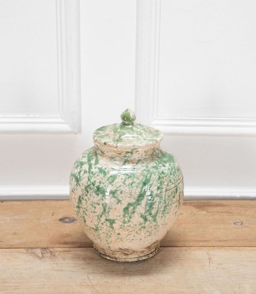 19th Century Italian Yeast Jar with Lid DA7437651