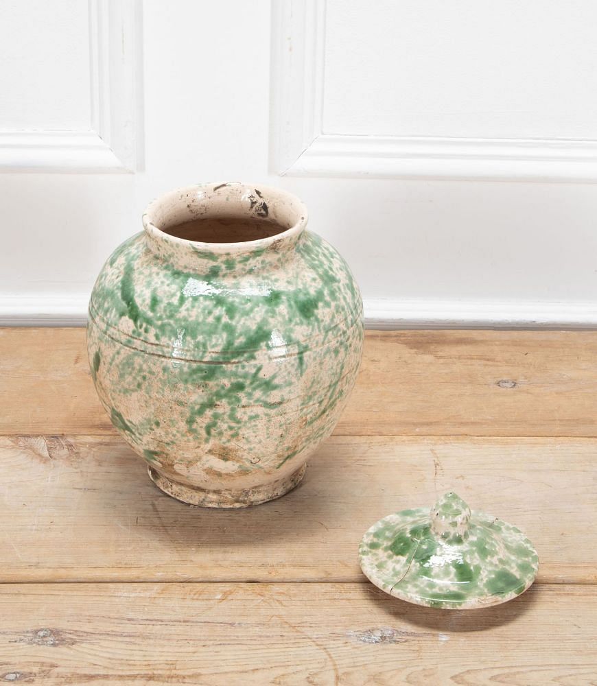 19th Century Italian Yeast Jar with Lid DA7437651