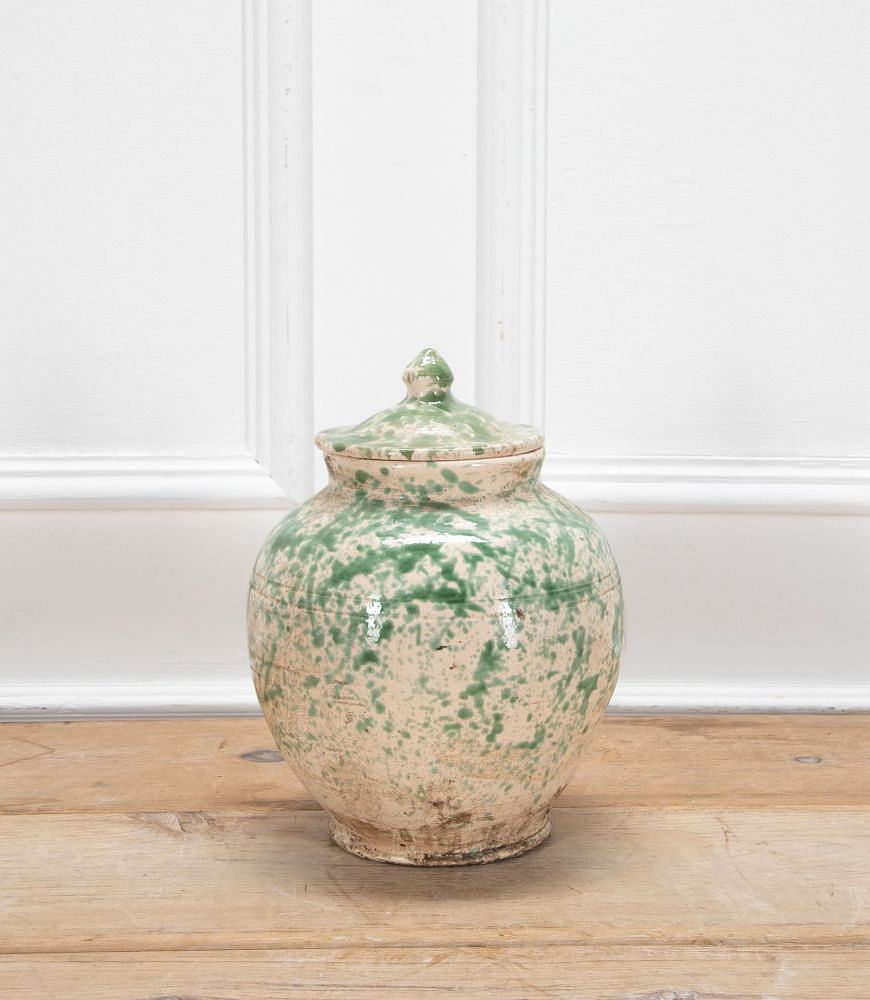 19th Century Italian Yeast Jar with Lid DA7437651