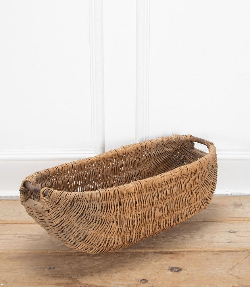 Early 20th Century French Wicker Basket DA7438654