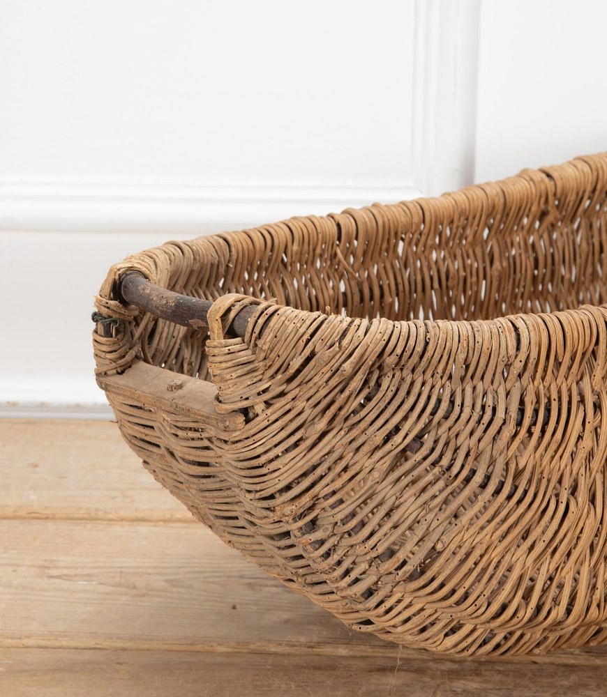 Early 20th Century French Wicker Basket DA7438654