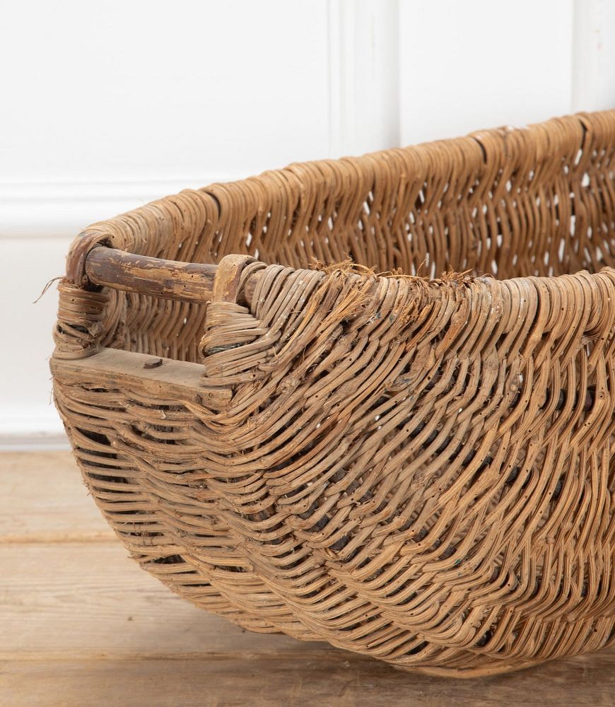 Early 20th Century French Wicker Basket DA7438654