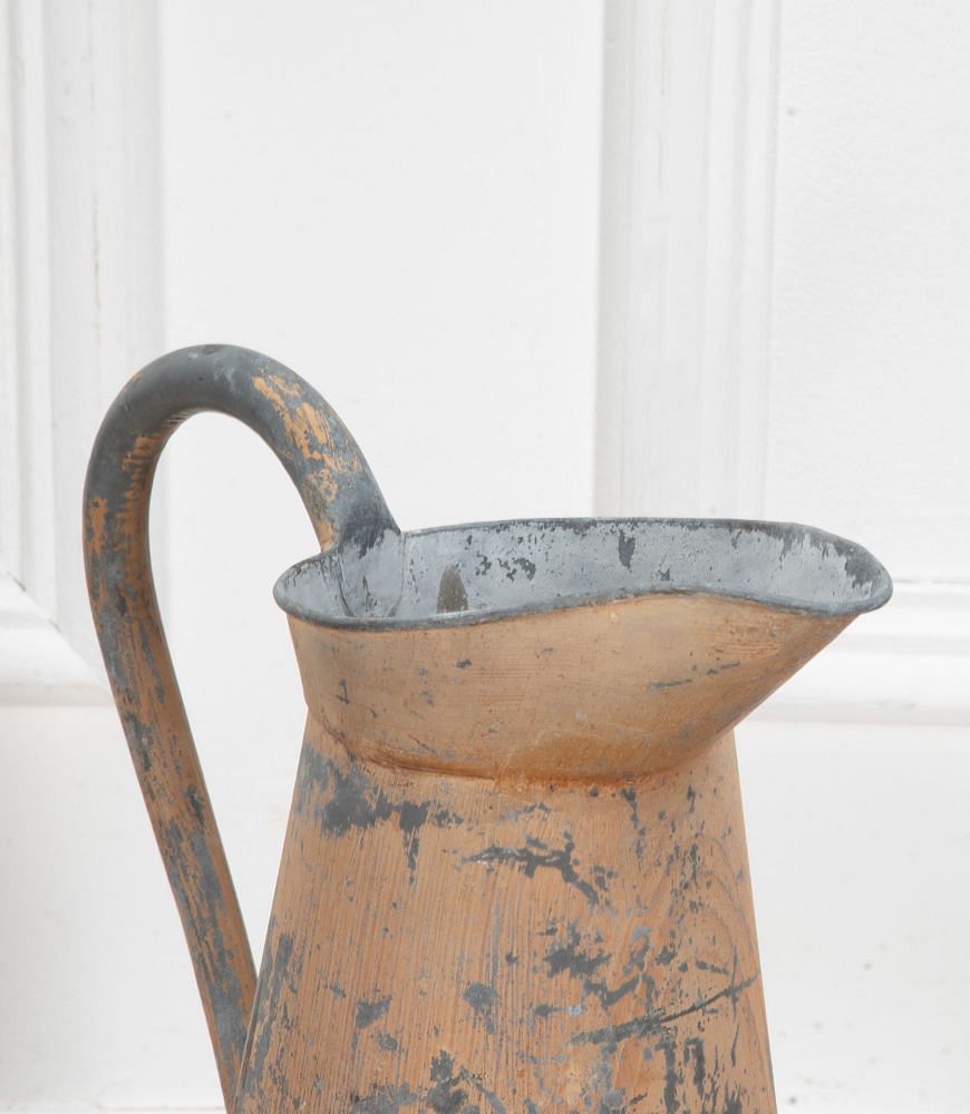 19th Century French Painted Zinc Pitcher DA7439001