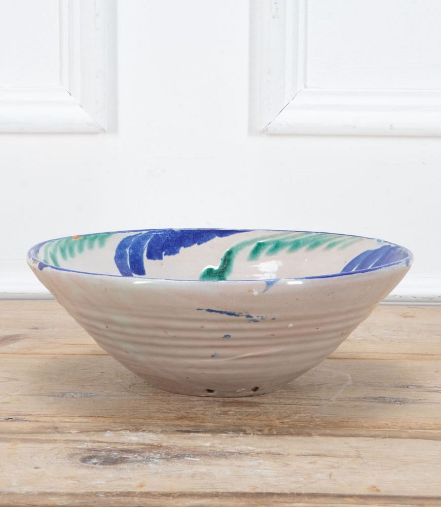 19th Century Spanish Hand Painted Fajalauza Bowl DA7439137