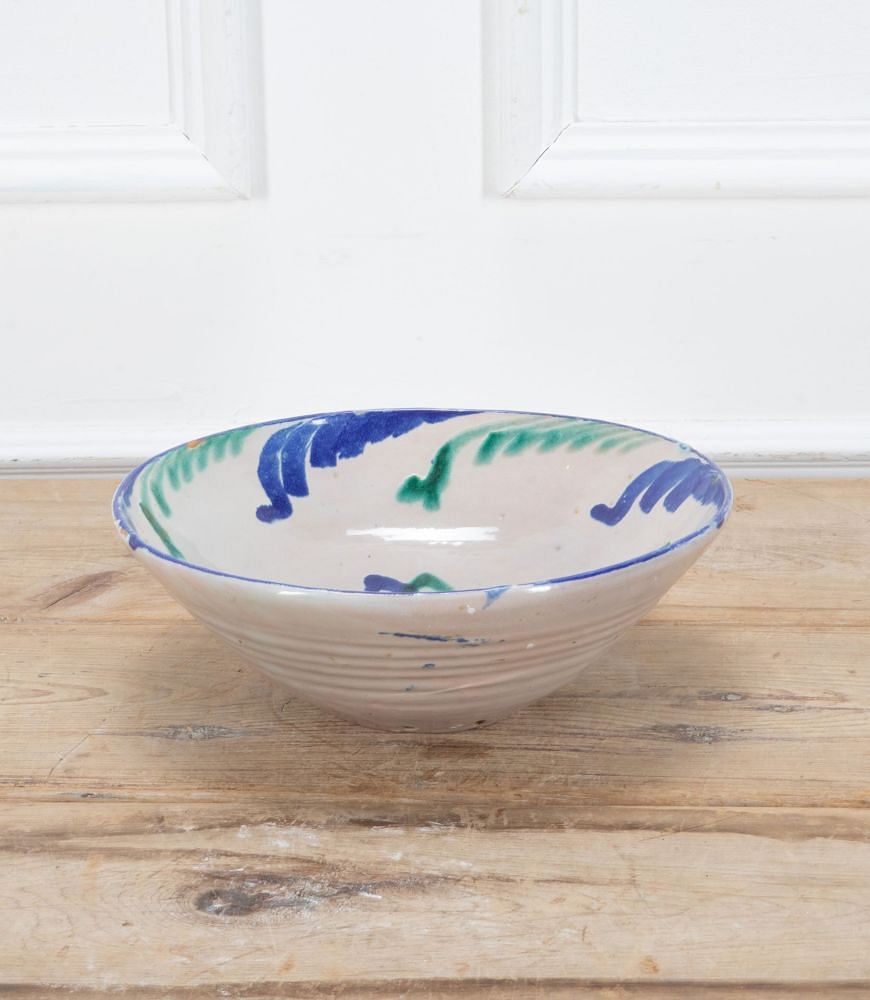 19th Century Spanish Hand Painted Fajalauza Bowl DA7439137