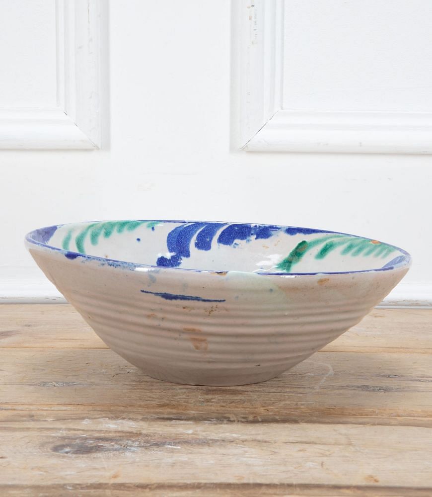 19th Century Spanish Hand Painted Fajalauza Bowl DA7439137