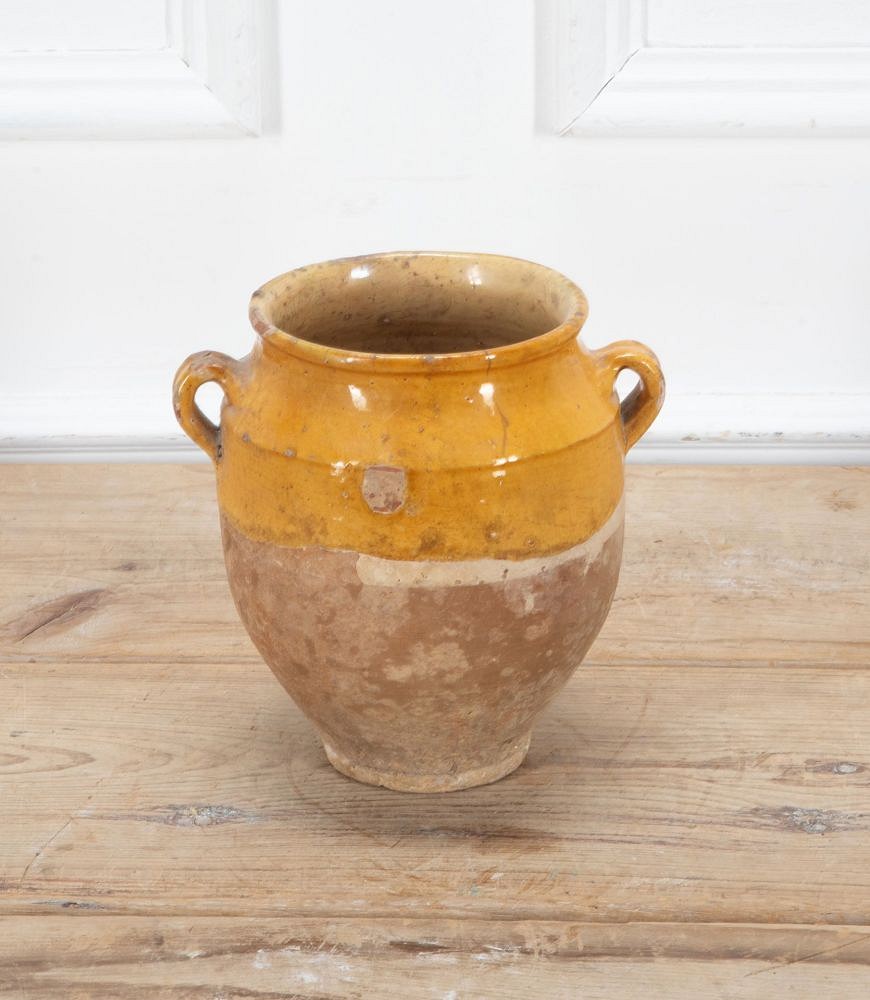 19th Century French Ochre Glaze Confit Pot DA7439151