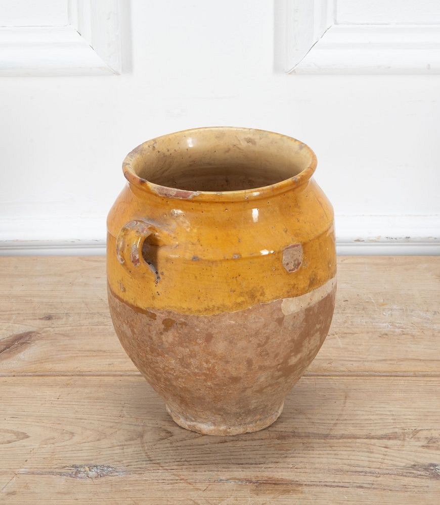 19th Century French Ochre Glaze Confit Pot DA7439151