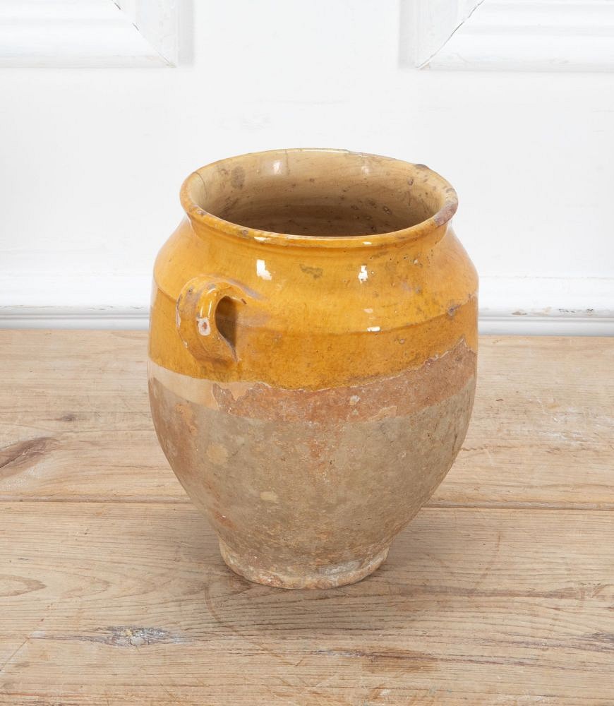 19th Century French Ochre Glaze Confit Pot DA7439151