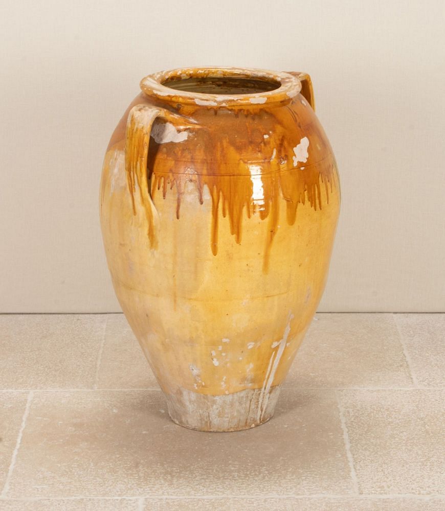 19th Century Italian Ochre Glazed Olive Pot DA7442904