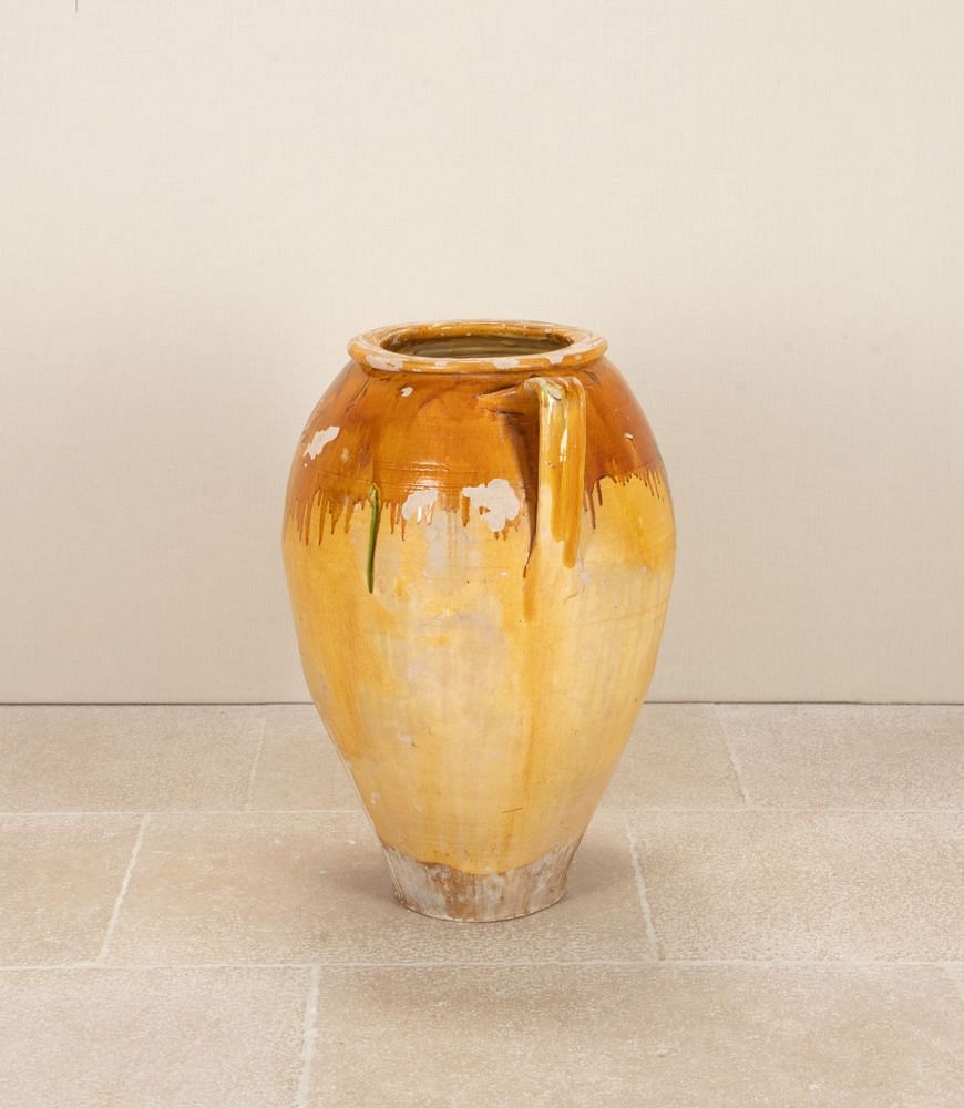 19th Century Italian Ochre Glazed Olive Pot DA7442904