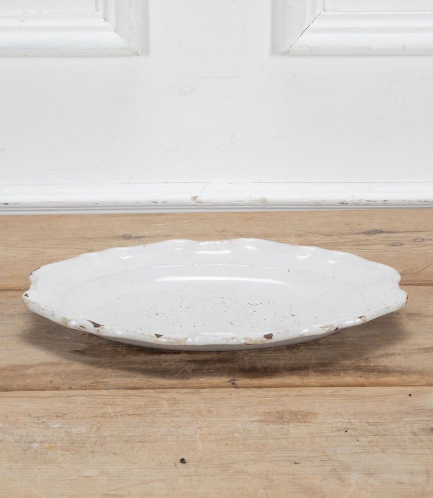 French 18th Century White Faience Platter DA7539449