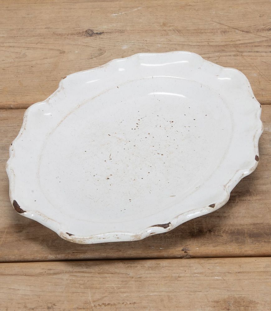 French 18th Century White Faience Platter DA7539449