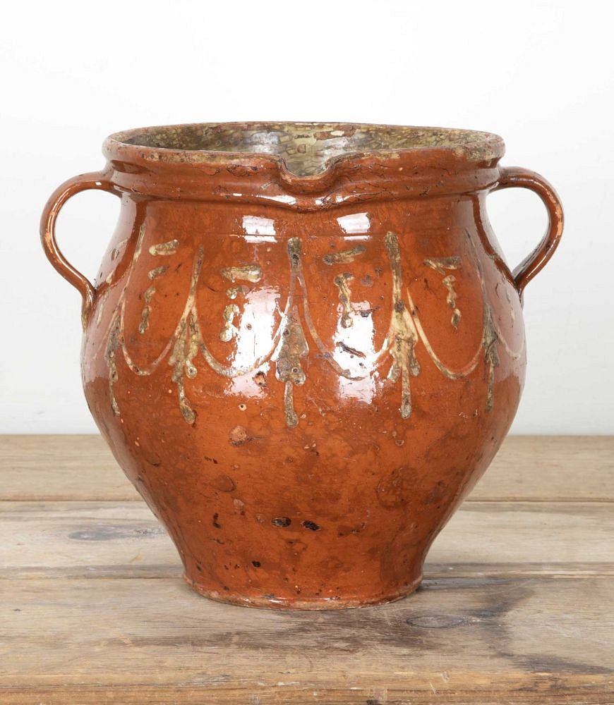 19th Century French Glazed Terracotta Oil Jar DA7542220