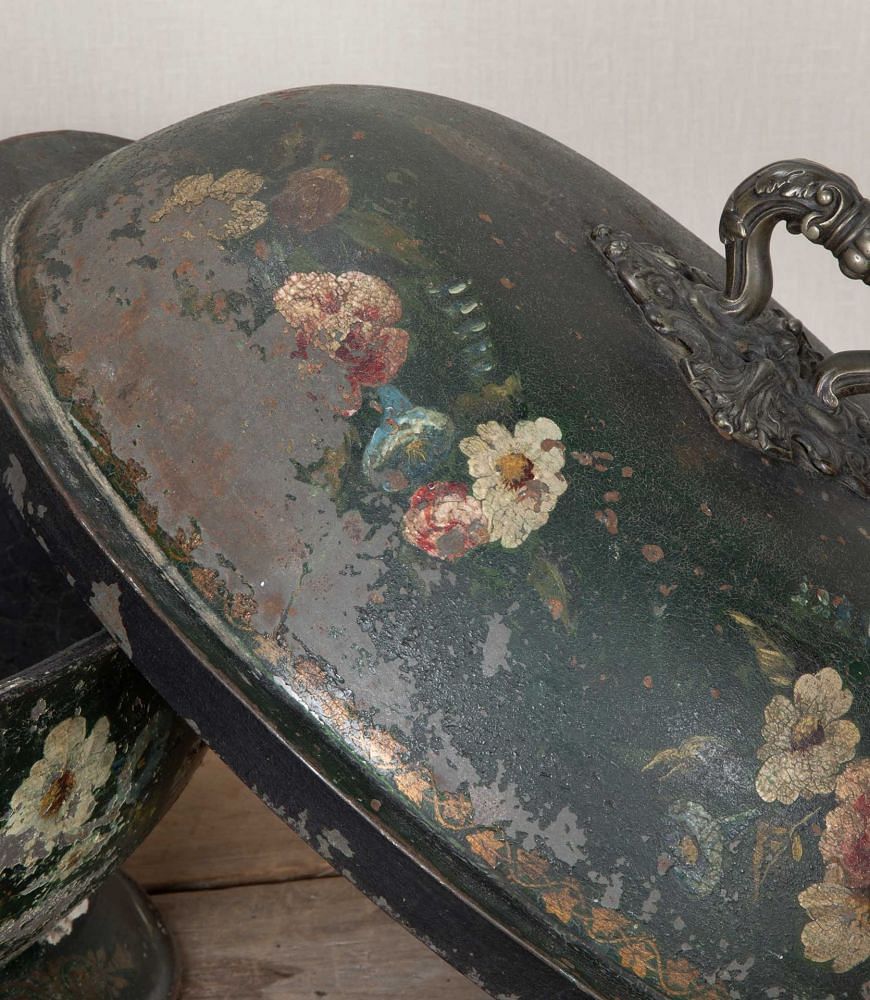 19th Century Portuguese Tole Tureen with Lid DA7543164