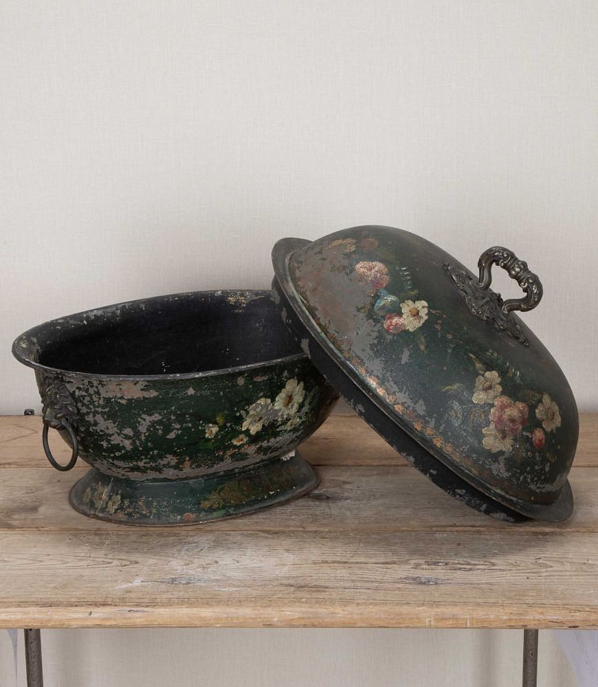 19th Century Portuguese Tole Tureen with Lid DA7543164