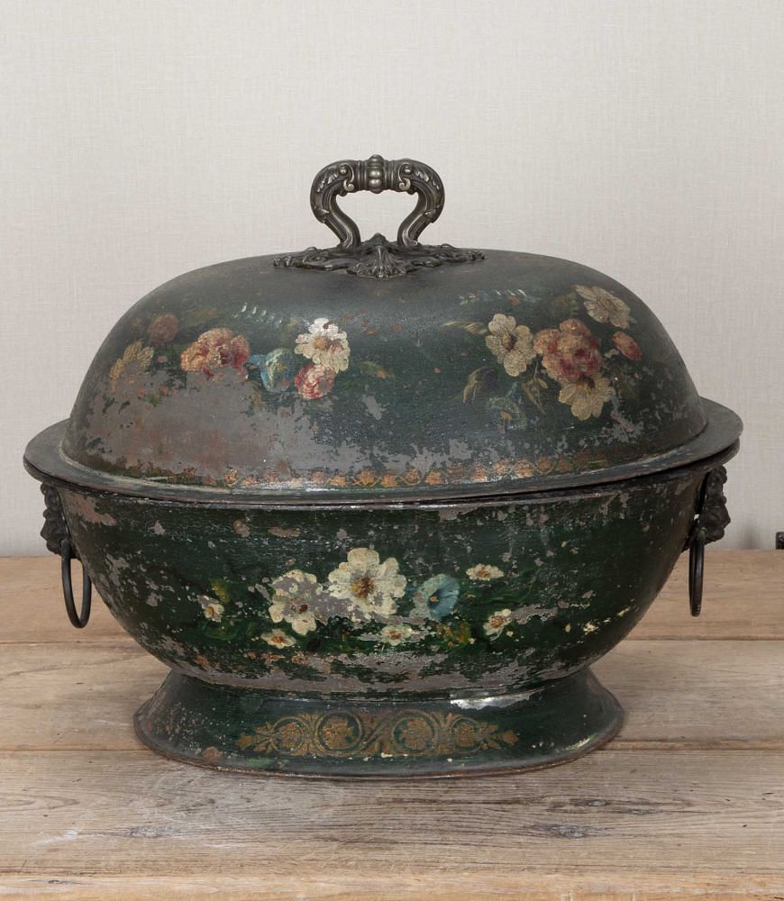 19th Century Portuguese Tole Tureen with Lid DA7543164