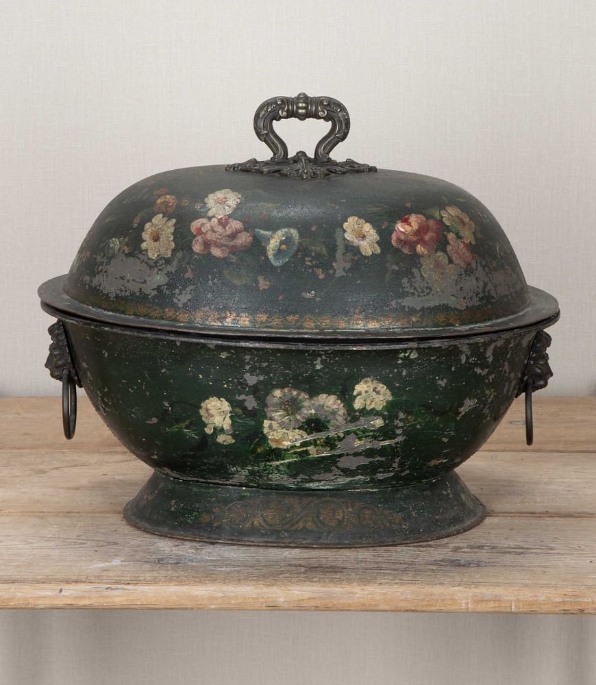 19th Century Portuguese Tole Tureen with Lid DA7543164