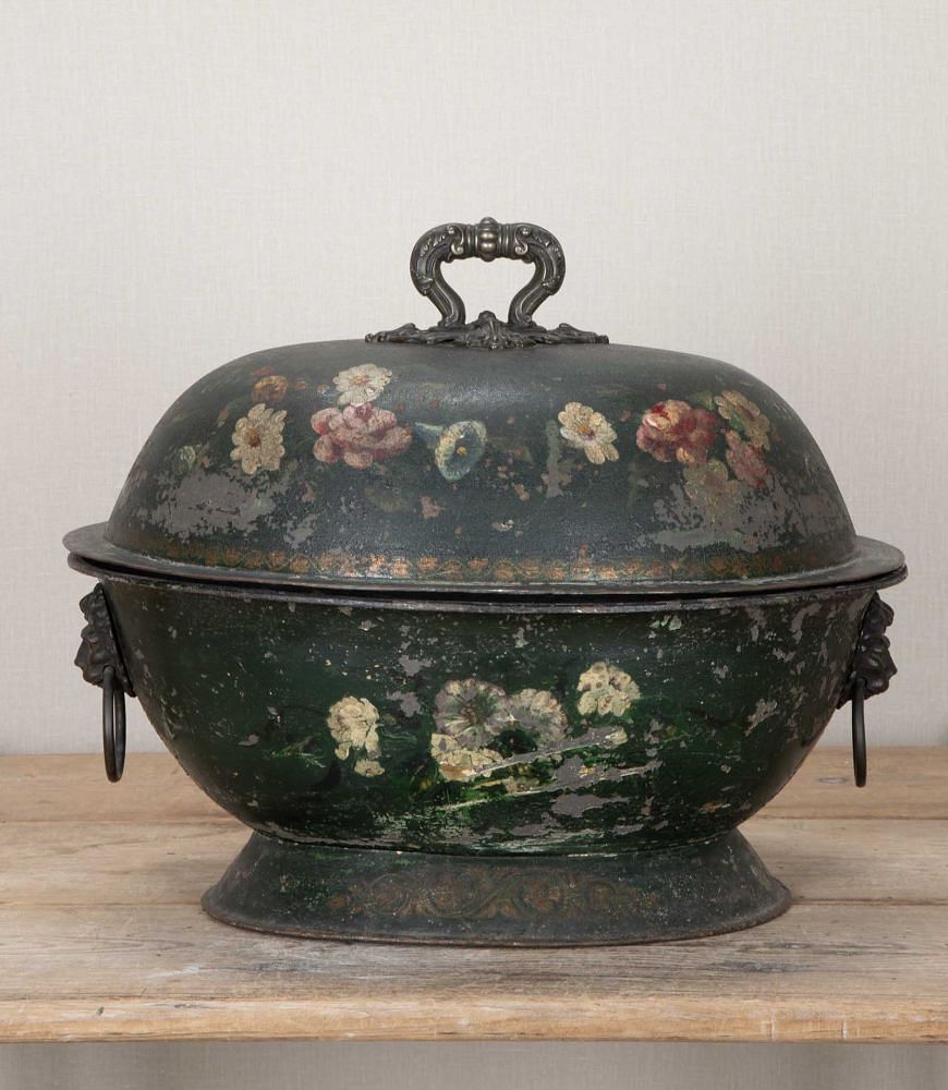 19th Century Portuguese Tole Tureen with Lid DA7543164