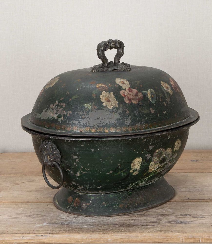 19th Century Portuguese Tole Tureen with Lid DA7543164