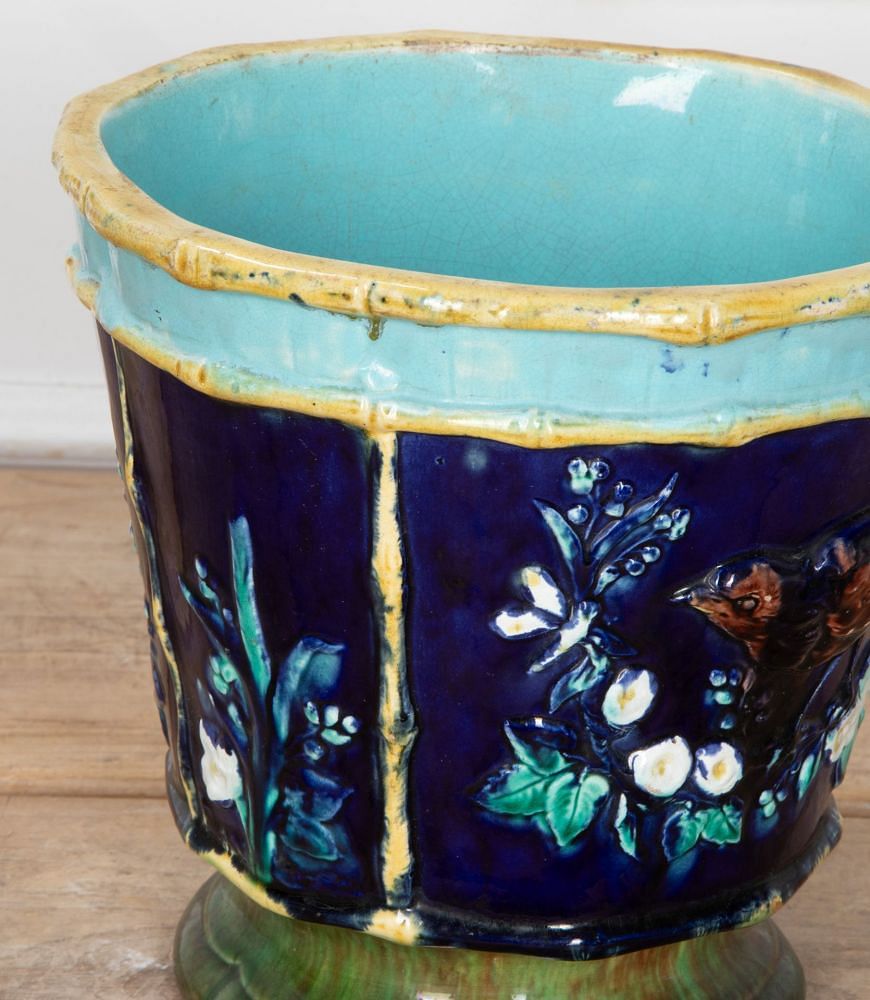 19th Century Joseph Holdcroft Majolica Cachepot DA7639257