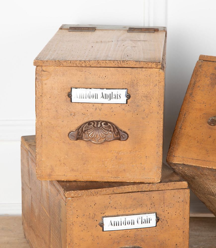 Set of Three 19th Century French Starch Boxes DA8036234