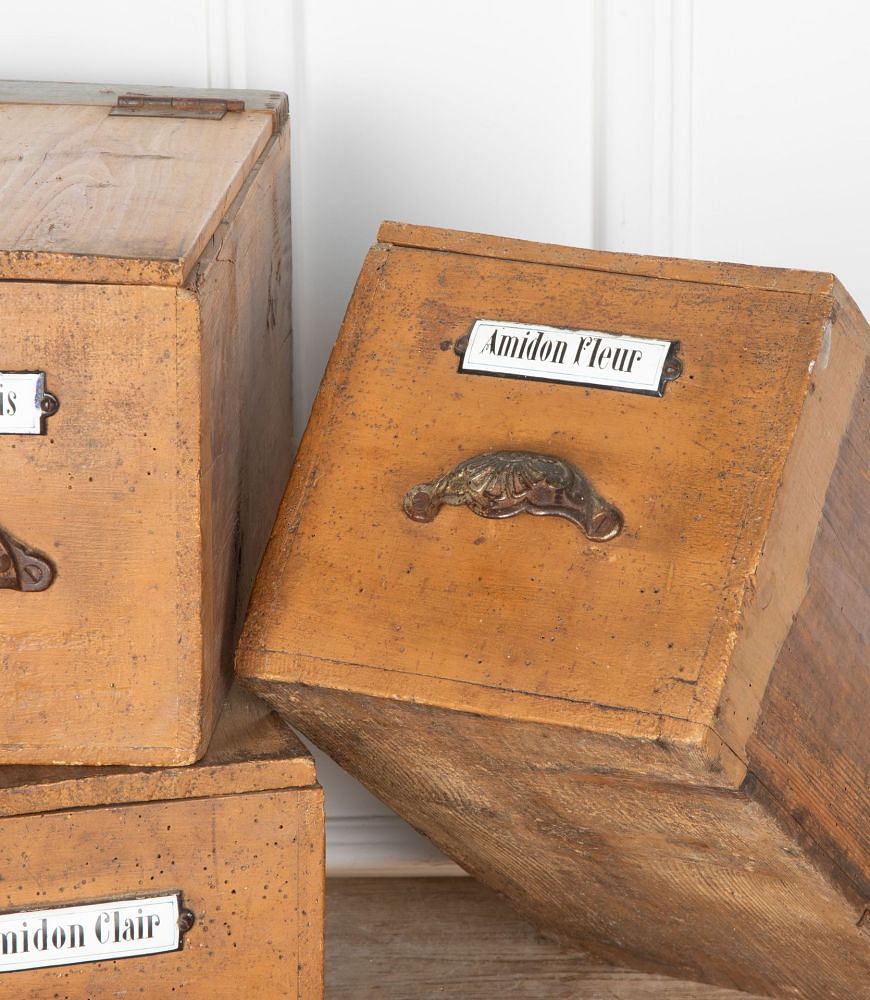 Set of Three 19th Century French Starch Boxes DA8036234
