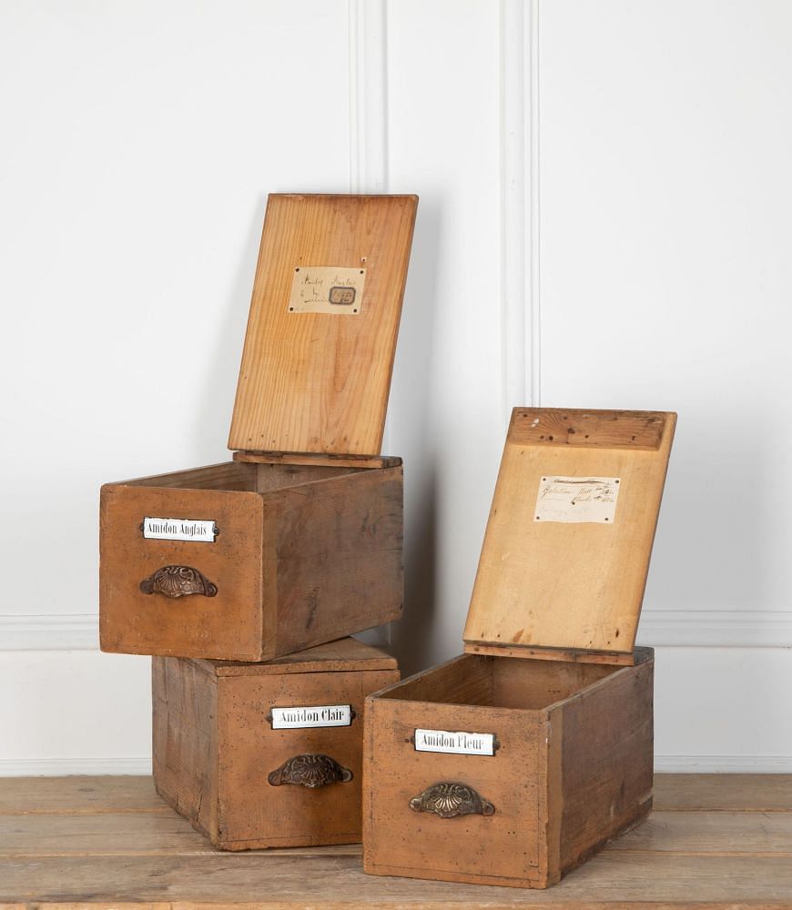 Set of Three 19th Century French Starch Boxes DA8036234