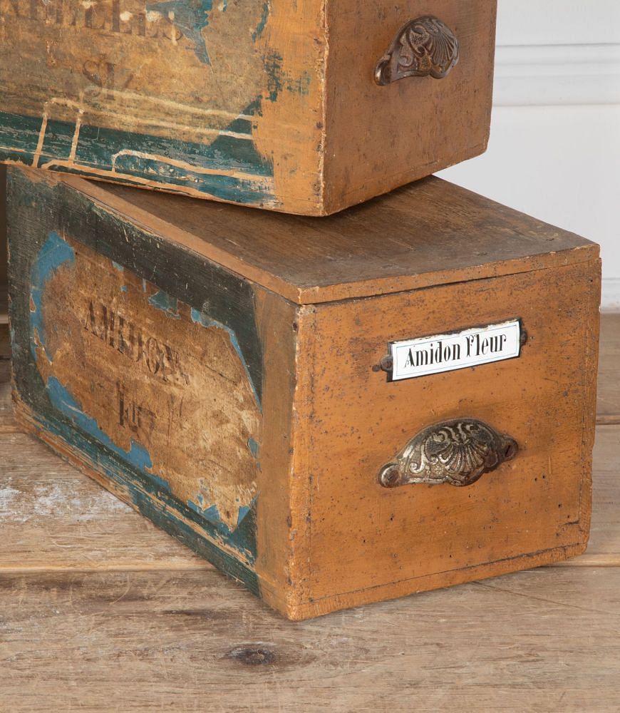 Set of Three 19th Century French Starch Boxes DA8036234