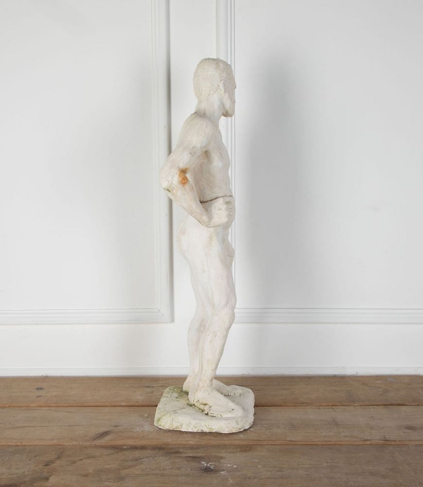 20th Century Plaster Sculpture of a Nude Male DA8036280