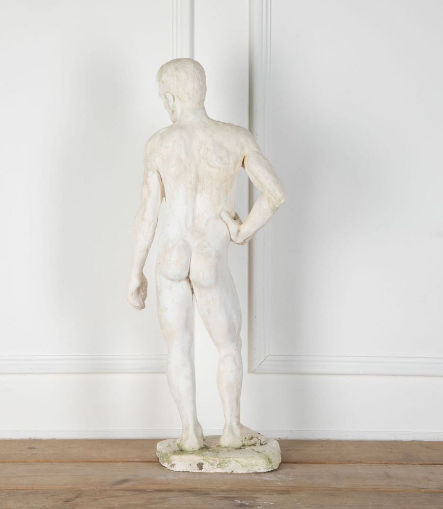20th Century Plaster Sculpture of a Nude Male DA8036280