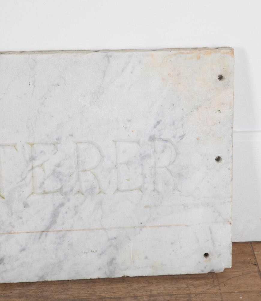 Large Marble Shop Sign "FISHMONGER & POULTERER" DA8236923