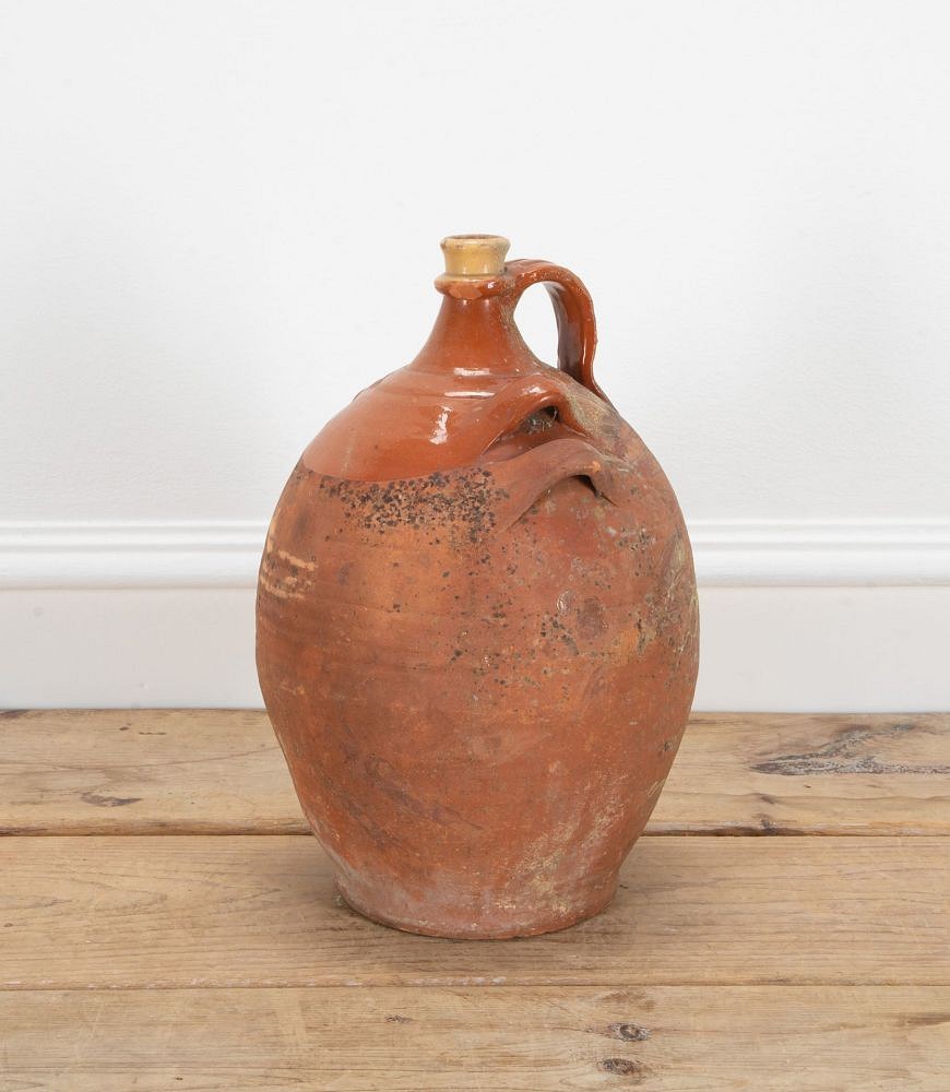 20th Century French Decorative Pottery Oil Carrier DA8538984
