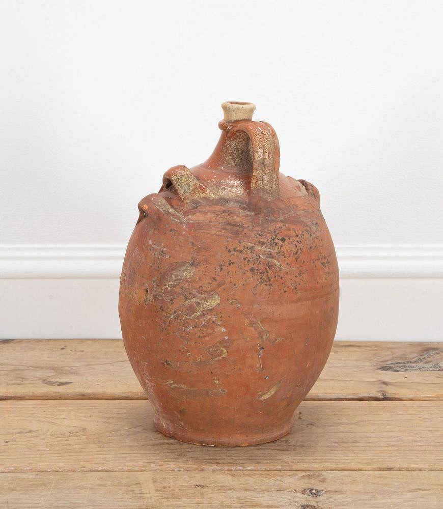20th Century French Decorative Pottery Oil Carrier DA8538984